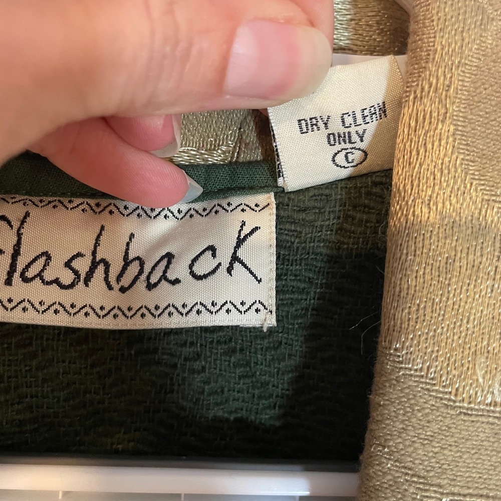 Flashback Vintage Tapestry Patchwork Jacket Green… - image 5